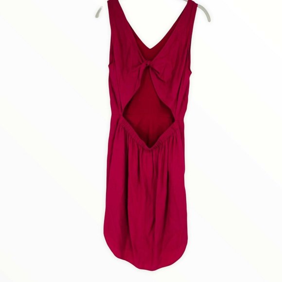 Chelsea28 Twist Back Cutout Sheath Dress Pink Small Women V-Neckline Sleeveless - Picture 2 of 3